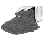 Zak gevuld met grijze EPS-parels, gebruikt als lichtgewicht isolatie- en opvulmateriaal.