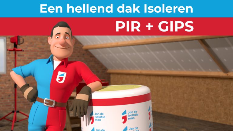 Schuin dak isoleren met PIR+GIPS isolatieplaten