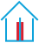 pictogram voor de muren aan de binnenkant