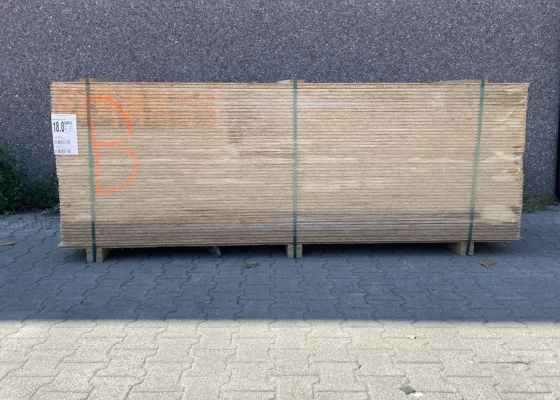 B-keus OSB 2440x1220x18mm tand en groef (=2,98 m²)