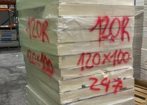 Outletpartij 247 19 stuks B-keus PIR R 1200x1000x120mm aluminiumfolie (=22,80m²)