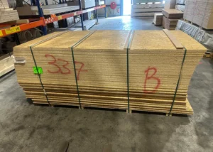 Outletpartij 337 B-keus OSB 2500x1250x9mm 100st (=312,50m²)
