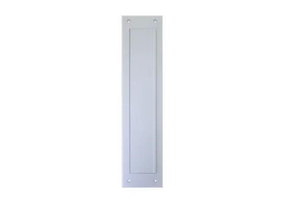 Brievenbusklep met borstel wit 343x80x10mm