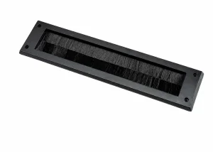Brievenbusborstel zwart 343x80x10mm